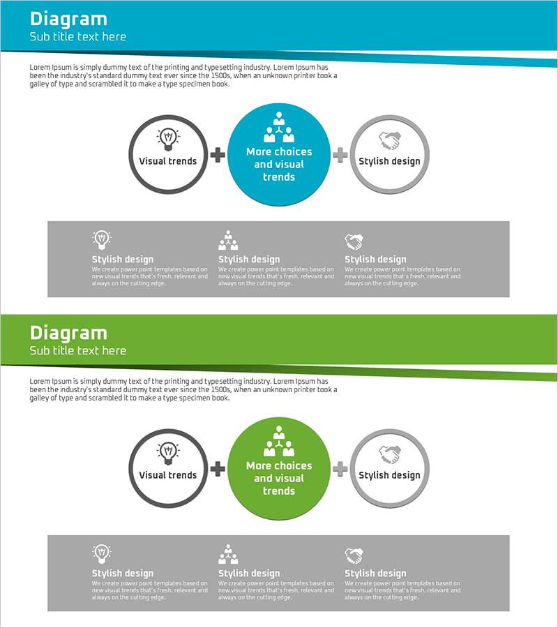 비즈니스 숲 와이드 다이어그램 템플릿