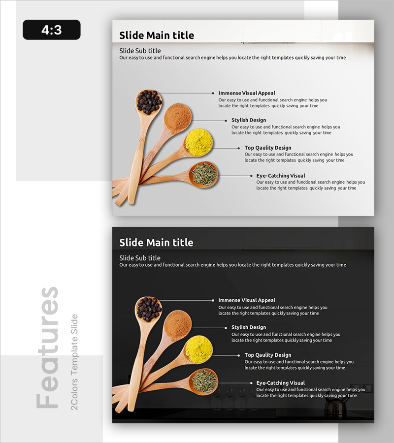 조미료 소개를 위한 시각적 다이어그램