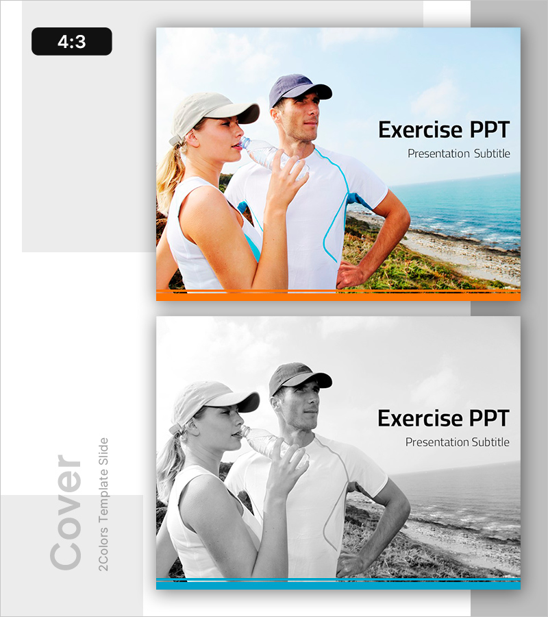 액티비티 운동 템플릿 표지 – 건강하고 활기찬 삶