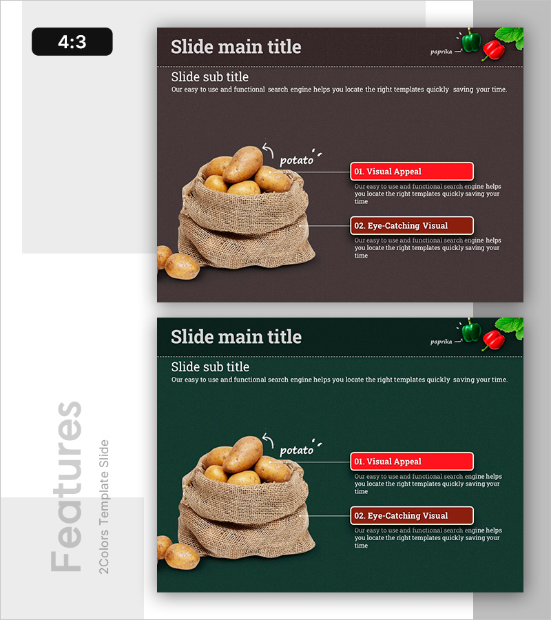 감자 활용법 PPT 슬라이드 – 식품 소개와 매력
