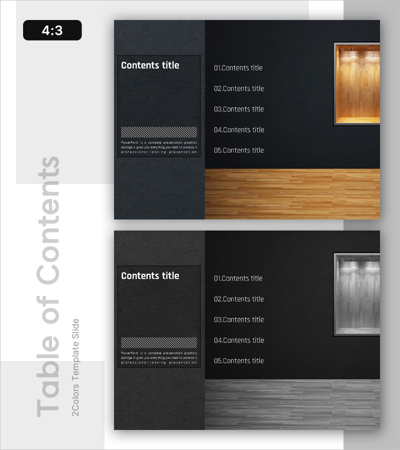 디스플레이 PPT 목차 – 간결한 정보 제공