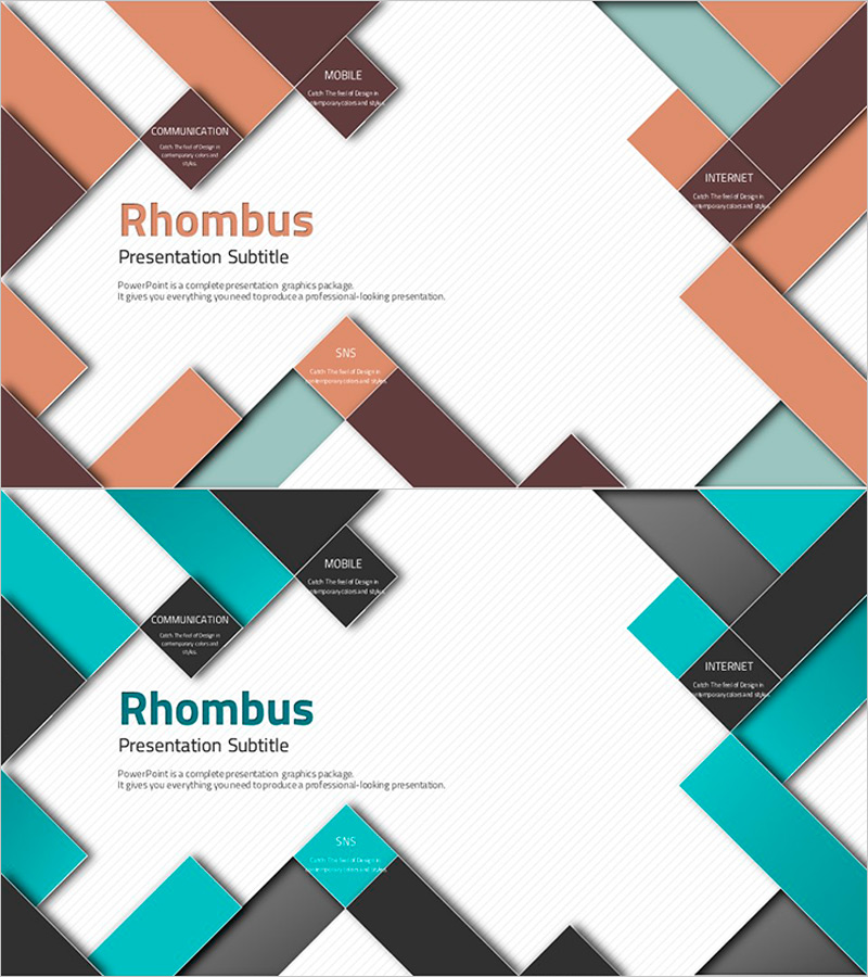 마름모 템플릿 표지 – 세련되고 현대적인 디자인