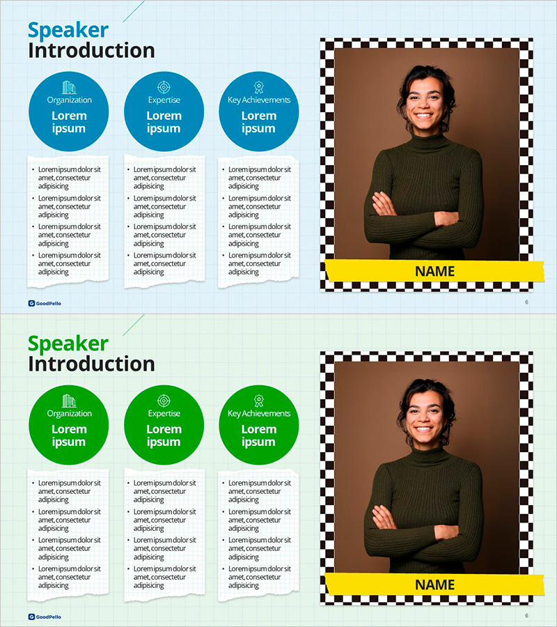레트로 감성의 발표자 프로필 슬라이드 – 매력과 신뢰를 담다