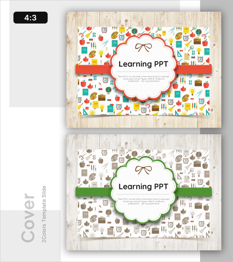 교육용 카드 템플릿 표지 – 창의적 학습을 위한 디자인