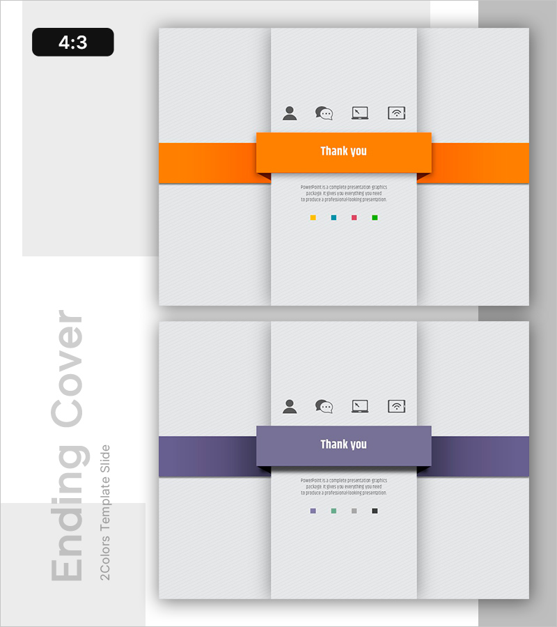프레젠테이션을 위한 세련된 디자인 – 엔딩 표지 슬라이드