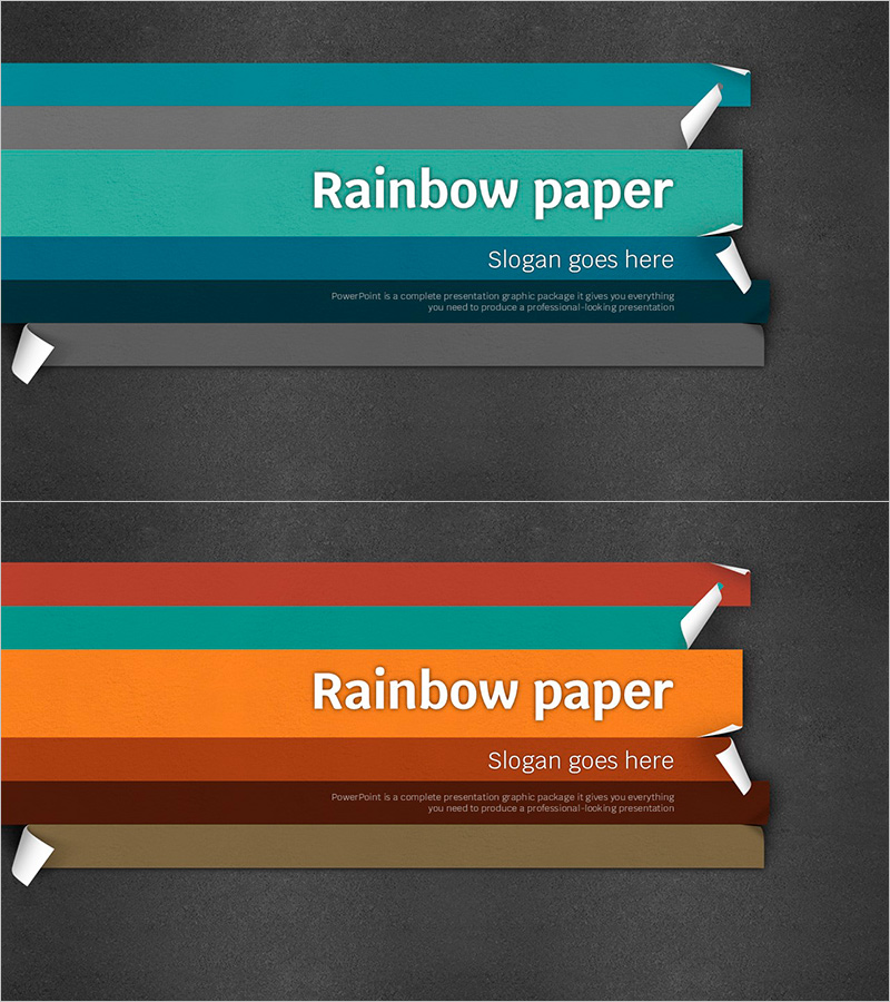 레인보우 페이퍼 템플릿 표지 - 전문성을 강조하는 디자인