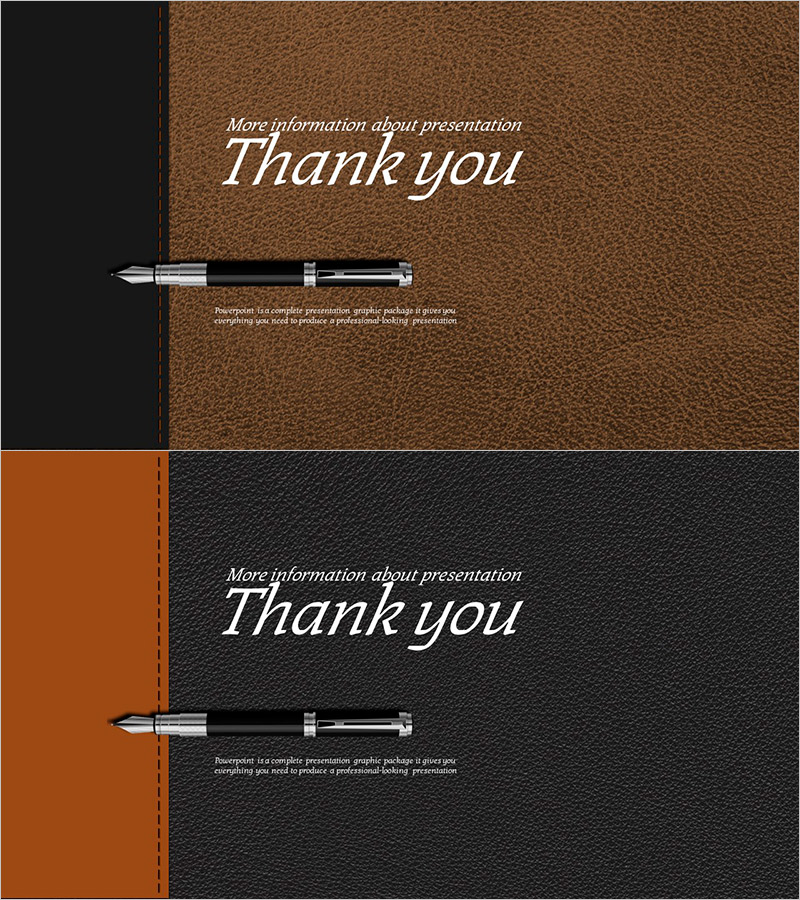 가죽 소재 템플릿 엔딩표지