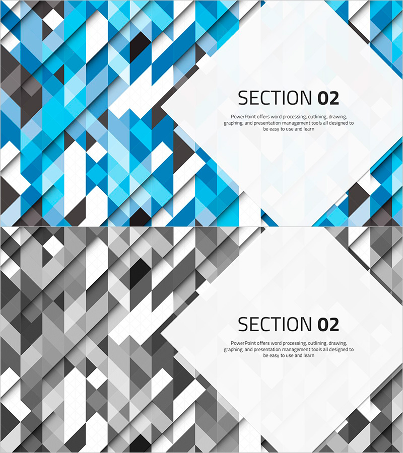 추상패턴 템플릿 간지 2 – 모던한 프레젠테이션 구분 슬라이드