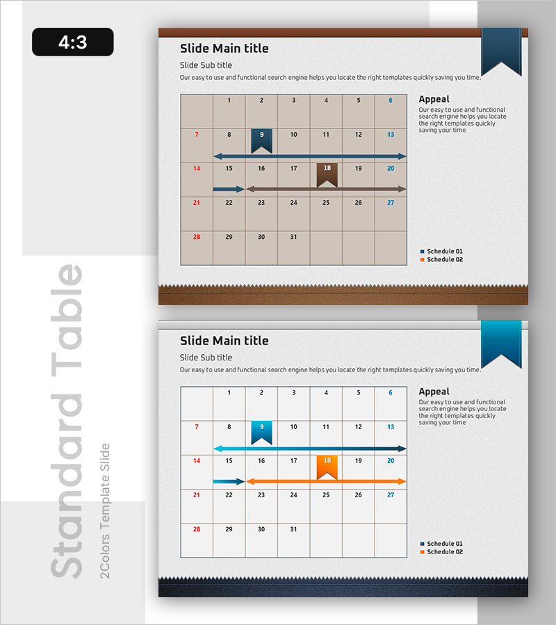 무료 일정 테이블 슬라이드 – 효율적인 시간 관리 도구