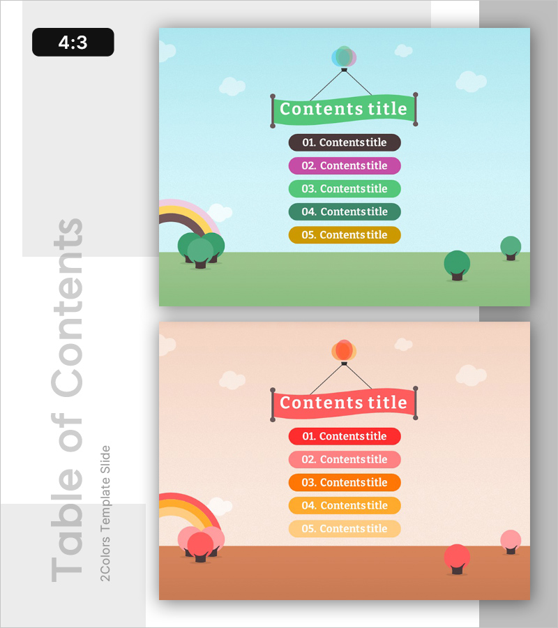 교육용 나무 일러스트 템플릿 목차