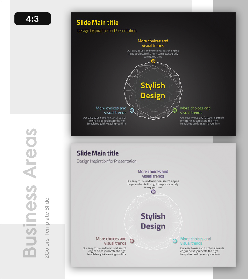 사업영역 구조 모양 다이어그램 – 중심이 있는 확산