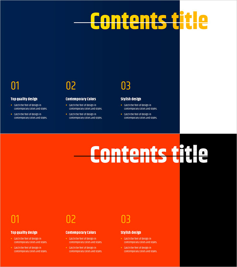 타이포 그래피 와이드 템플릿 목차 – 현대적 디자인의 감각