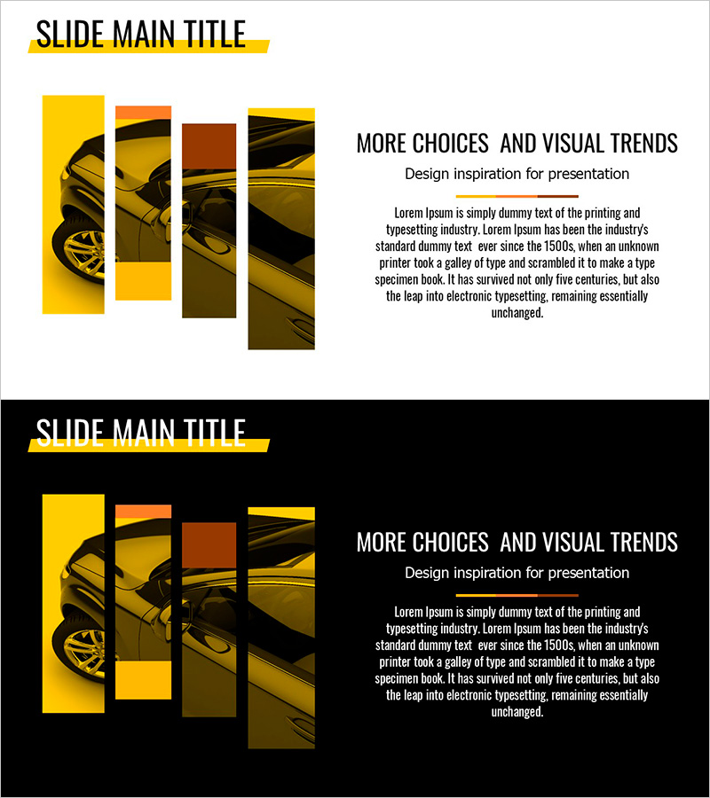심플 자동차 프레젠테이션 이미지 & 텍스트 – 사업 이해 및 비전 전략