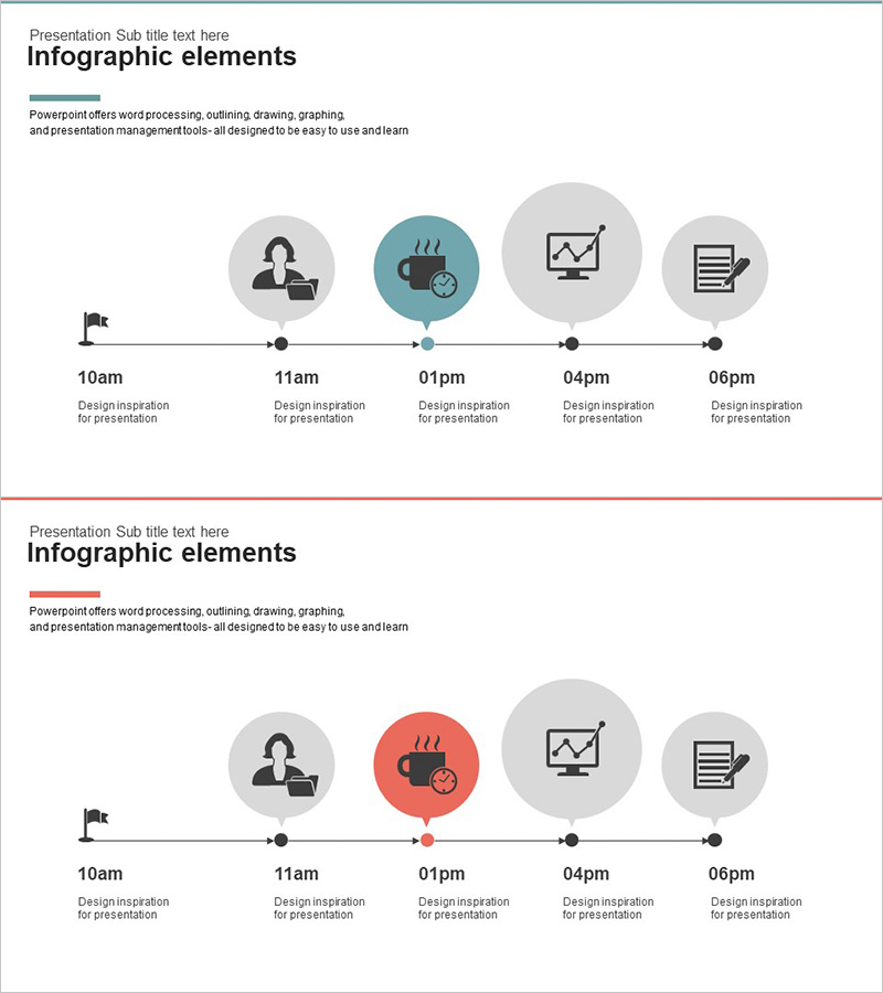 시간별 업무 일정계획 슬라이드 – 효율적 사업 추진 전략