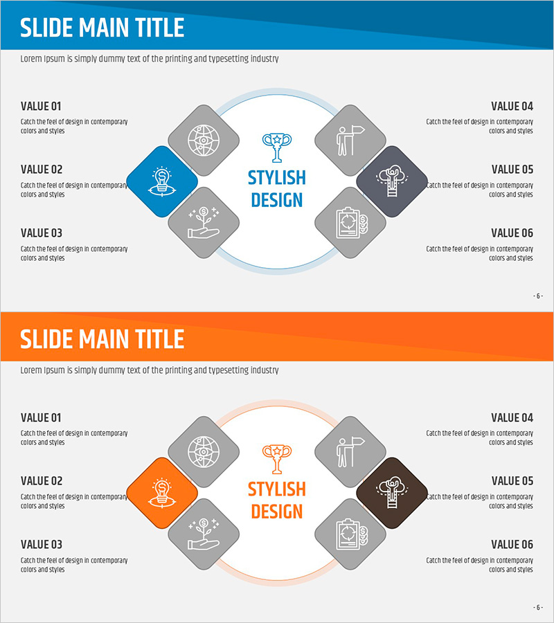 사업소개를 위한 종이접기 다이어그램 템플릿