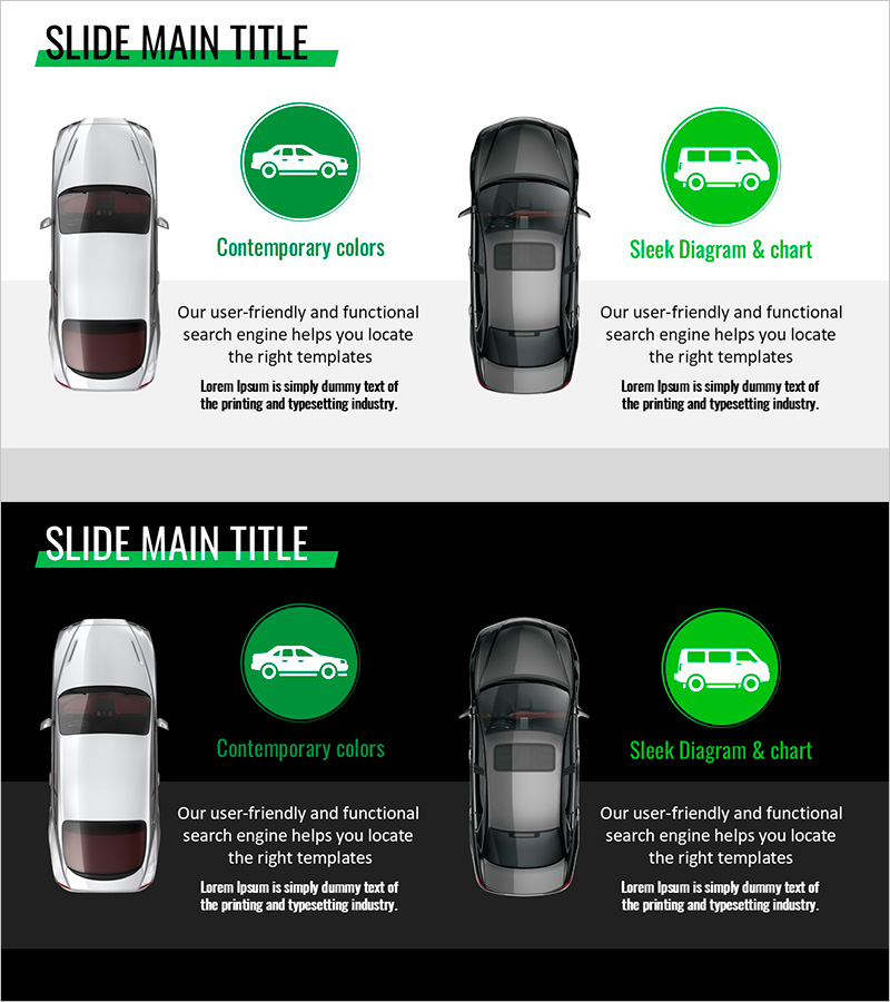 심플 자동차 프레젠테이션 목업 – 현대적 디자인