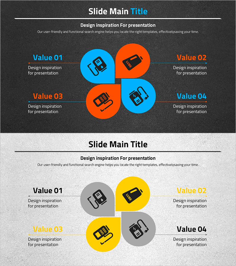 자동차 와이드 템플릿 다이어그램2 – 사업 영역 시각화