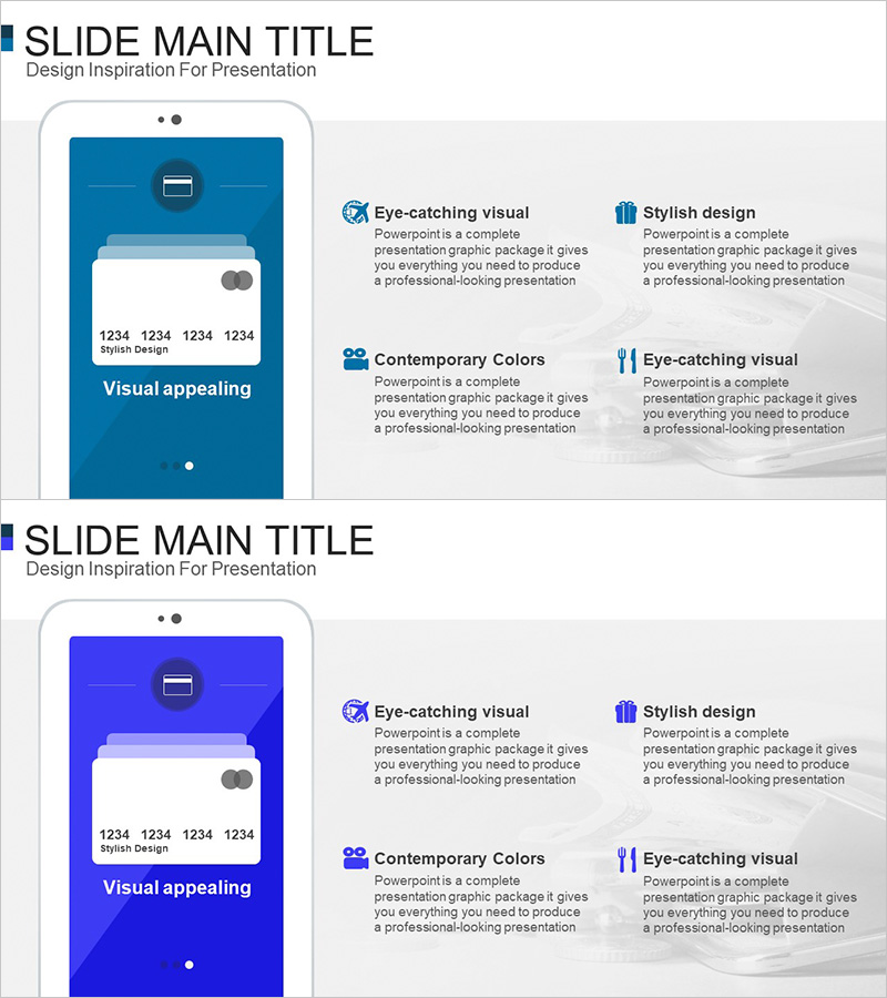 카드 결제 어플리케이션 개요 - 시각적 매력을 강조한 스타일리시 디자인