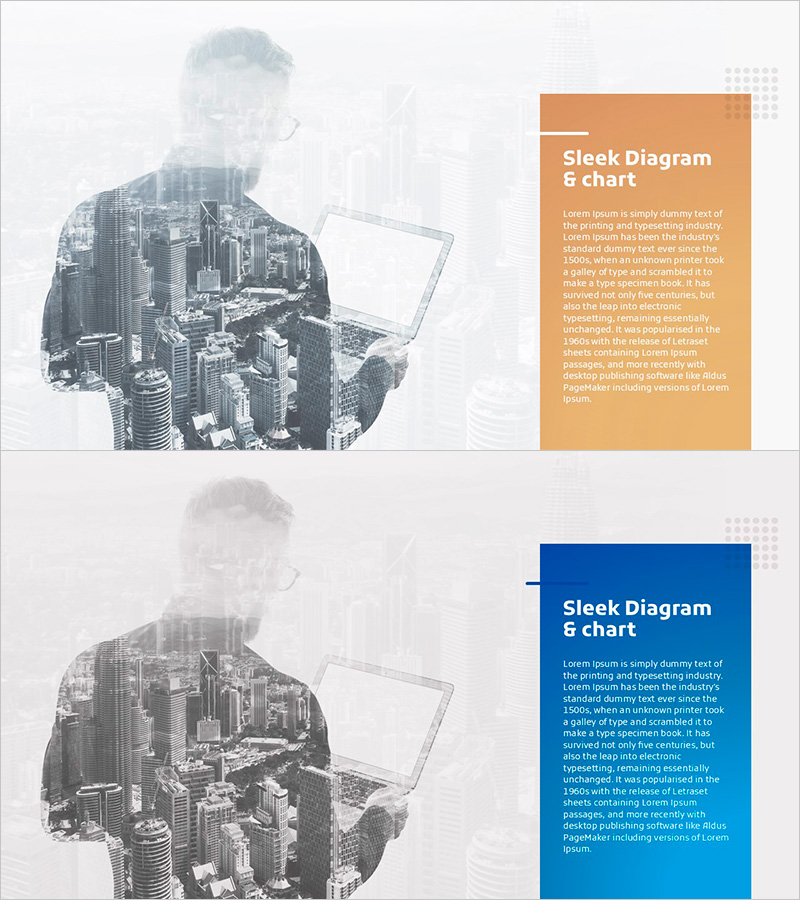 도트패턴 와이드 파워포인트 템플릿 실루엣 – 고객 성공 사례 분석