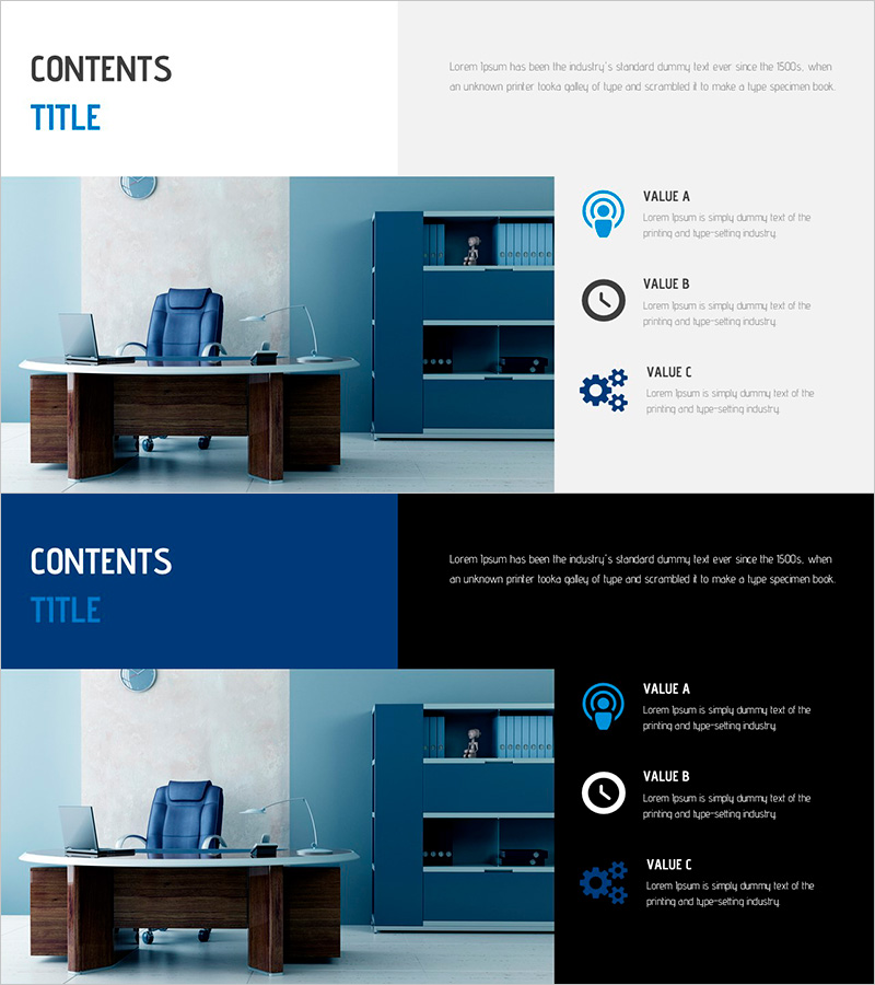 수자원 활용 프레젠테이션 템플릿 – 제품 및 운영계획 정보