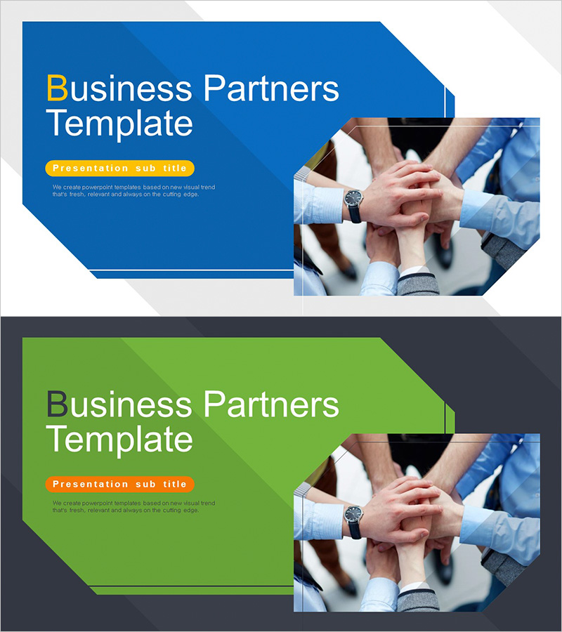 비즈니스 협력 파트너 템플릿 표지