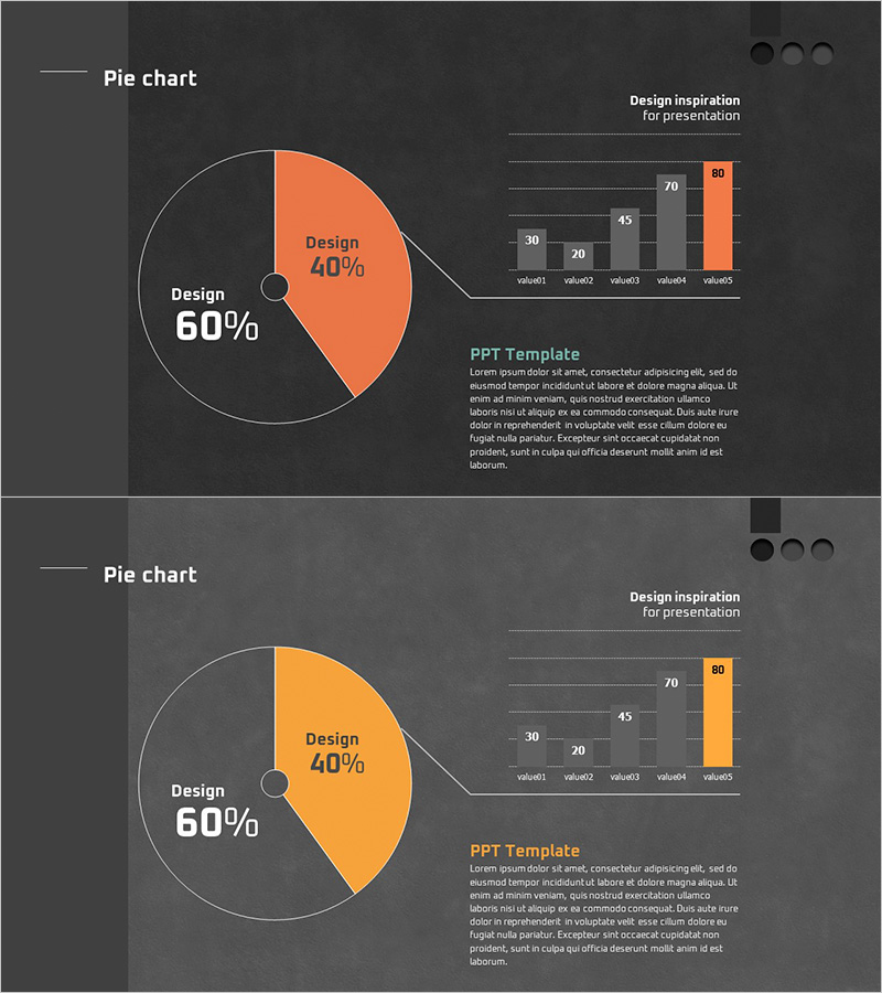 파이 & 막대 분석 그래프 – 시장 및 경쟁사 분석에 최적화