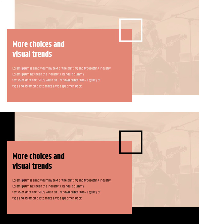 심플 & 모던 와이드 PPT 사각형 텍스트 박스