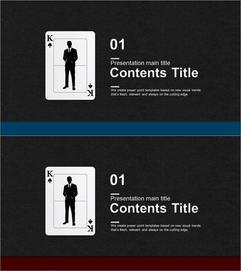 포커 디자인 비즈니스 성공 템플릿 간지