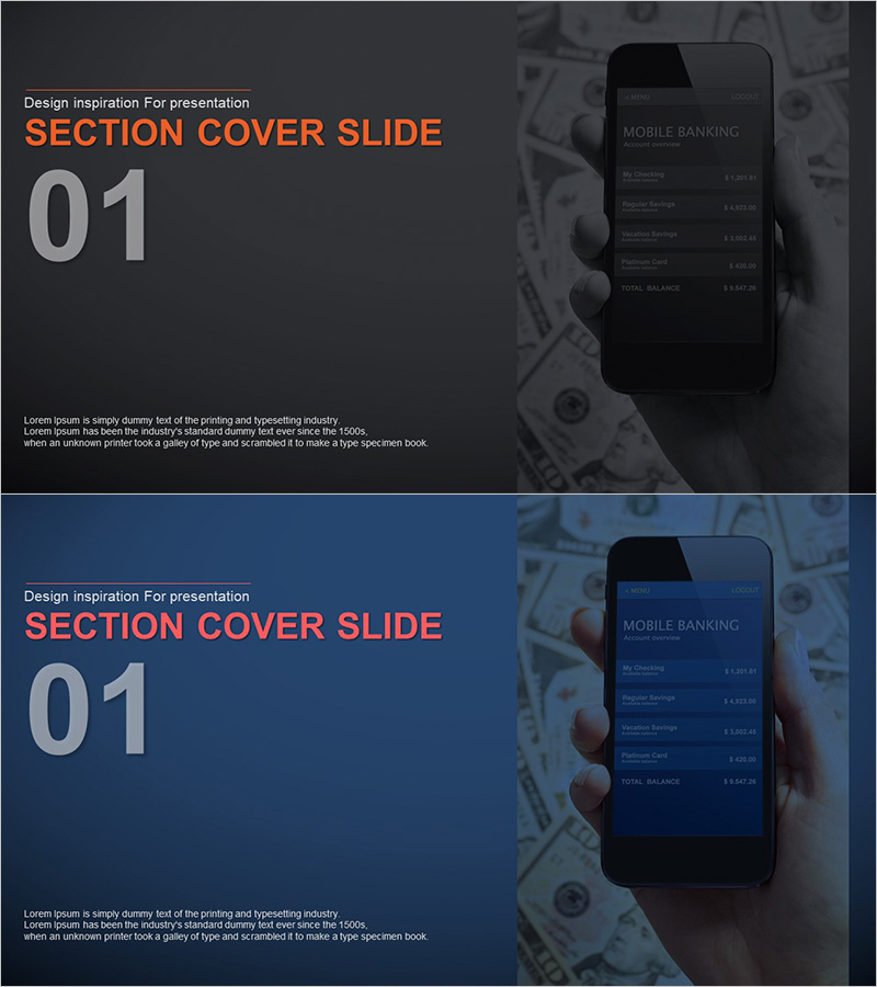 재정관리 템플릿 간지 슬라이드 - 금융 관리 시작하기
