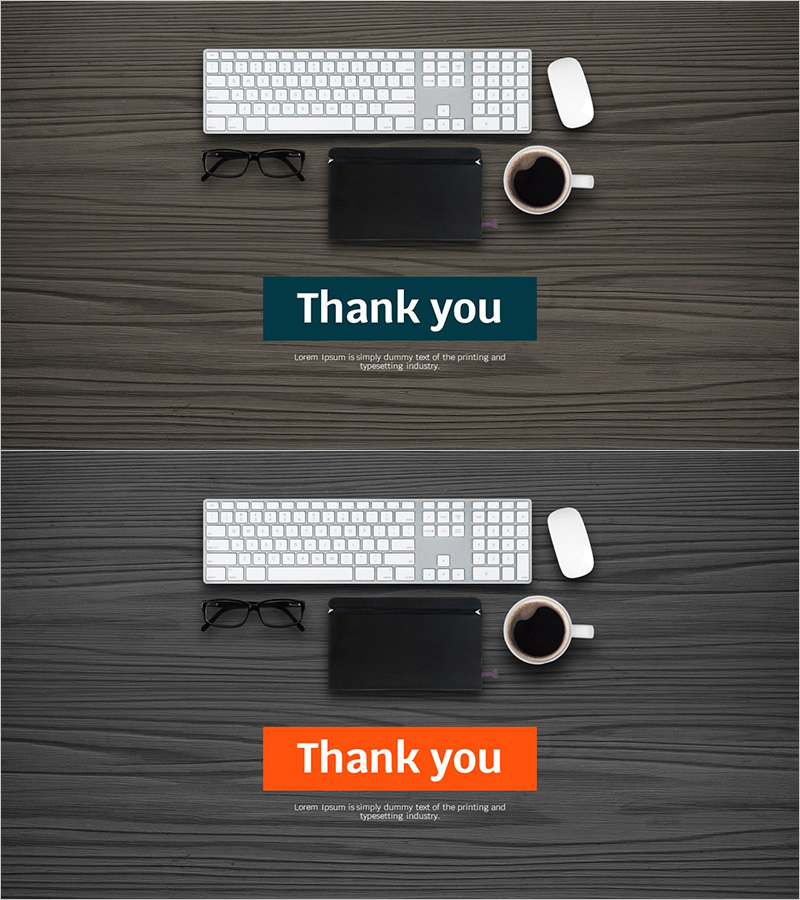 사무용품 템플릿 엔딩 표지 - 감사의 마음을 전하는 디자인