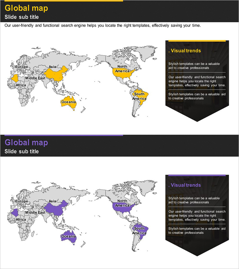 글로벌 타겟 시장 분석 - 시각적 트렌드