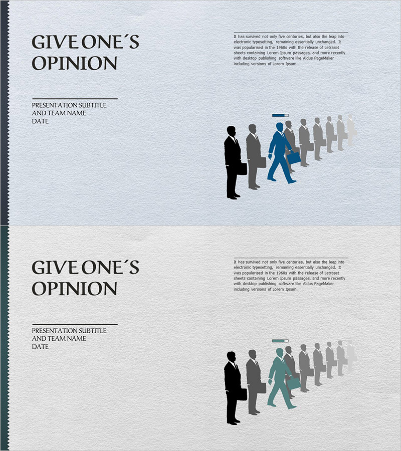 비즈니스 의견 제시 템플릿 표지