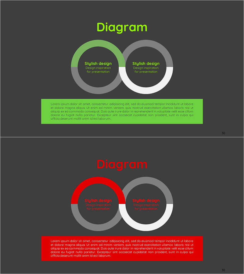 연결 다이어그램 - 그린 레드 디자인의 매력