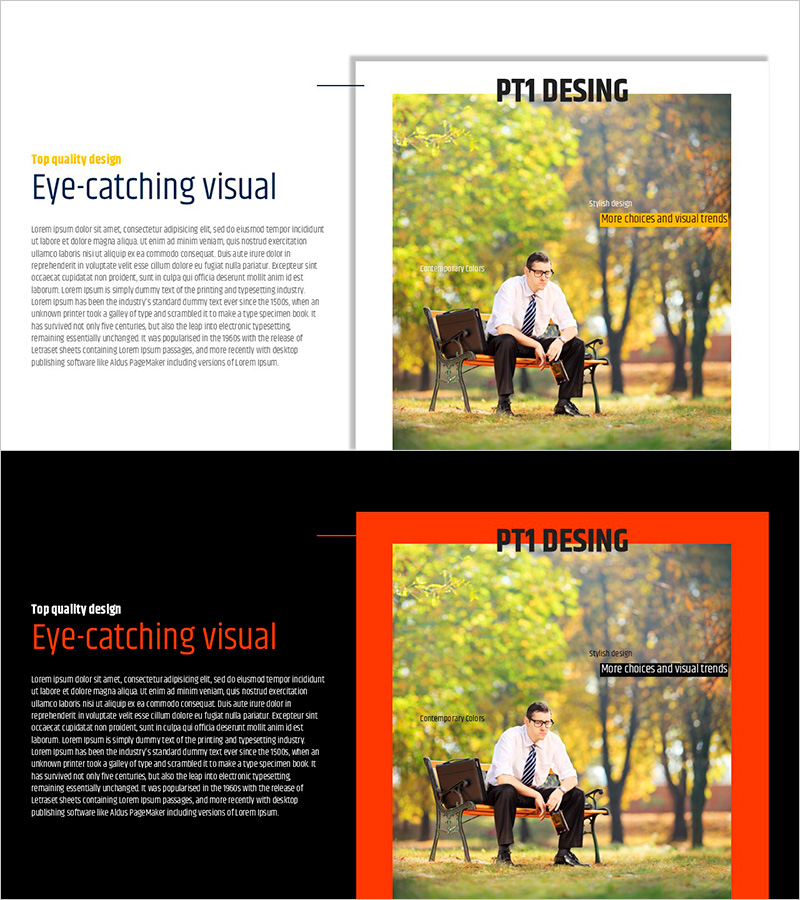 타이포 그라피 와이드 템플릿 이미지&텍스트3 – 걱정과 극복