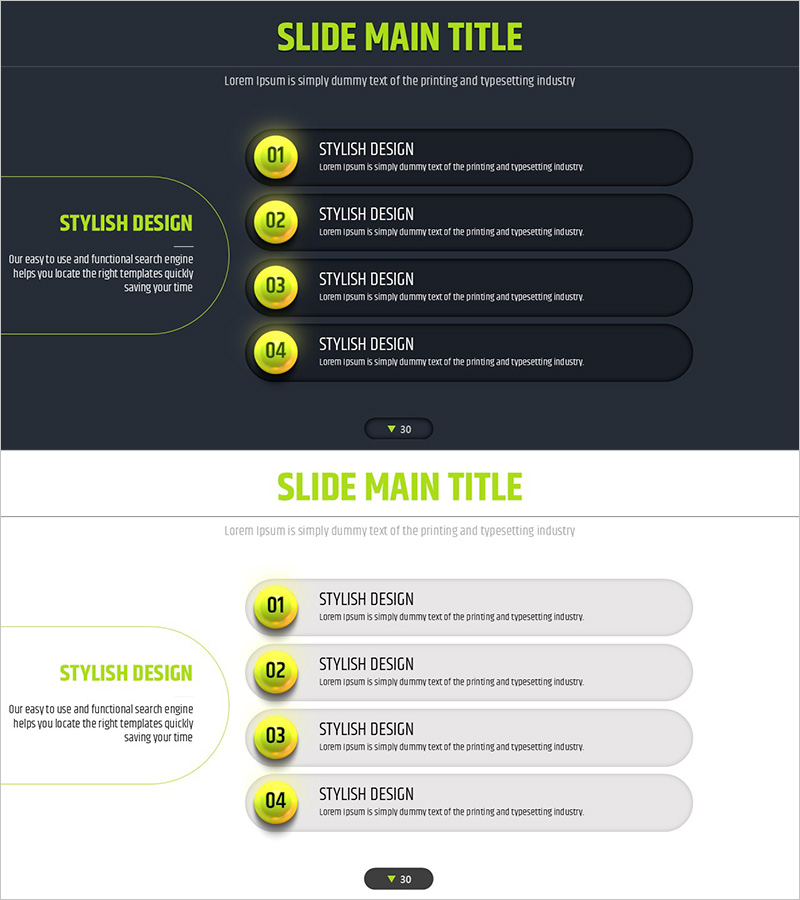 4색 인포그래픽 템플릿 스텝 다이어그램