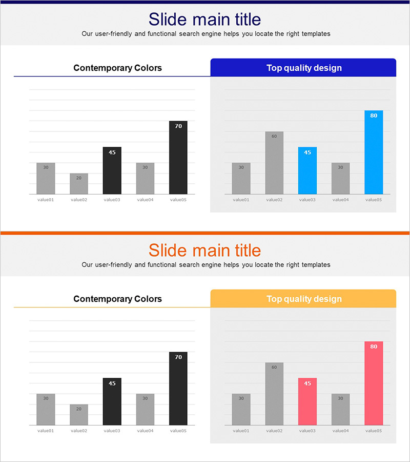 세로막대그래프로 시장 및 경쟁사 분석 – 프로페셔널한 데이터 비주얼