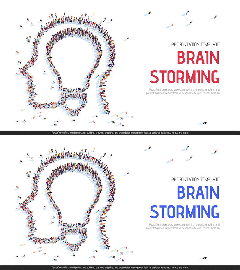브레인 스토밍 템플릿 표지 - 창의적인 아이디어 발상