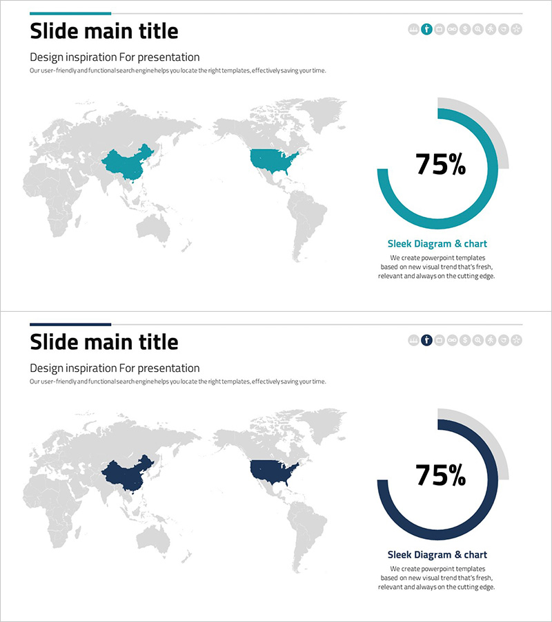 주요 타겟 국가 분석 슬라이드 - 시장 및 경쟁사 분석