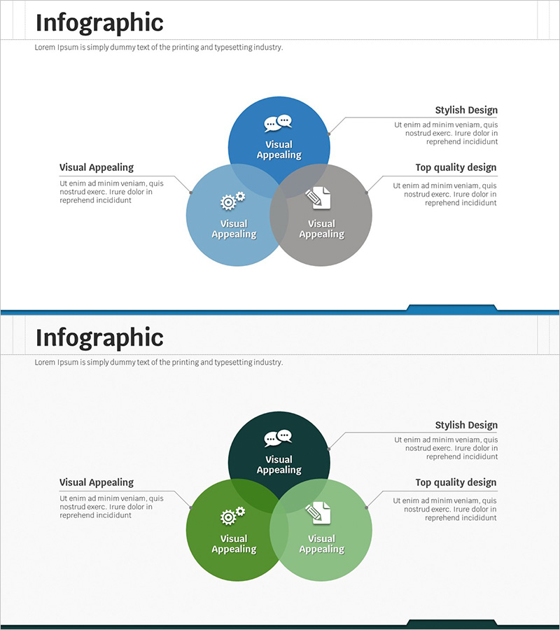 비즈니스 영역 중첩 다이어그램 – 시각적 매력과 기능의 결합