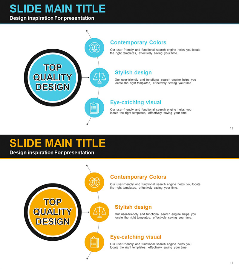 사업전략 원형 다이어그램 - 비전과 목표를 연결하다