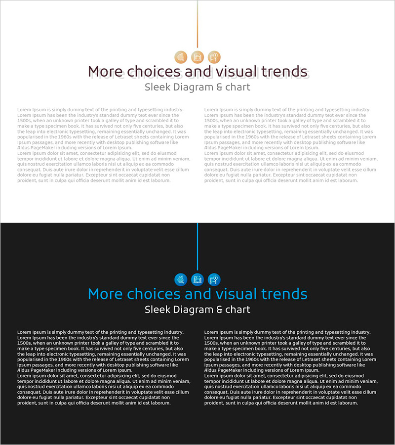 도트패턴 와이드 파워포인트 템플릿 – 사업비전 및 전략