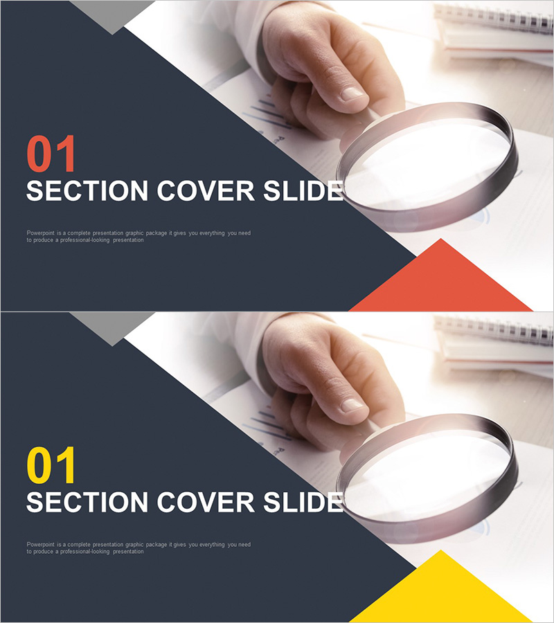 비즈니스 보상 템플릿 간지 01 - 전문적인 섹션 커버 슬라이드