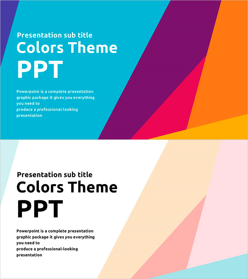 컬러 테마 프레젠테이션 템플릿 표지 – 창의성을 강조한 디자인