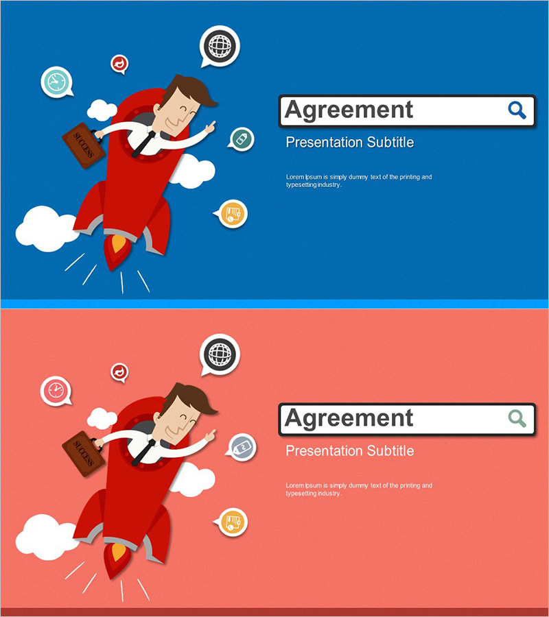 비즈니스 일러스트 템플릿 표지 – 성공적인 협업의 시작