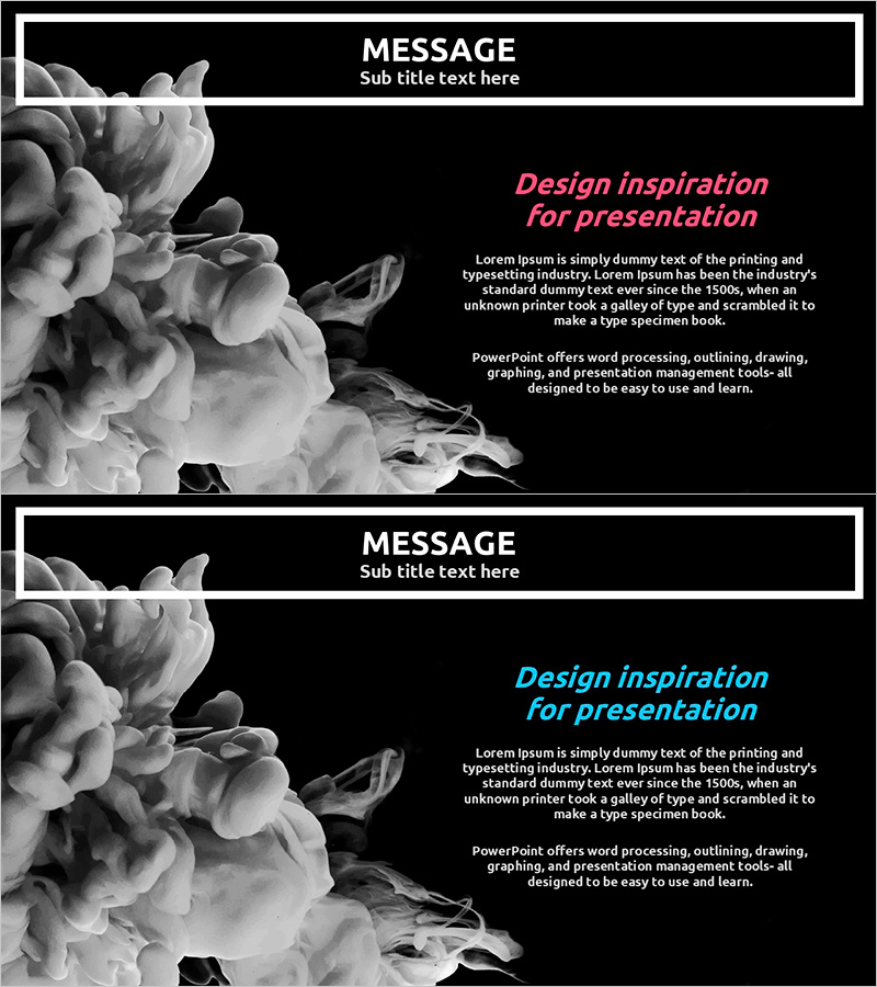 감각적인 클라우드 템플릿 메시지 – 사업비전과 전략