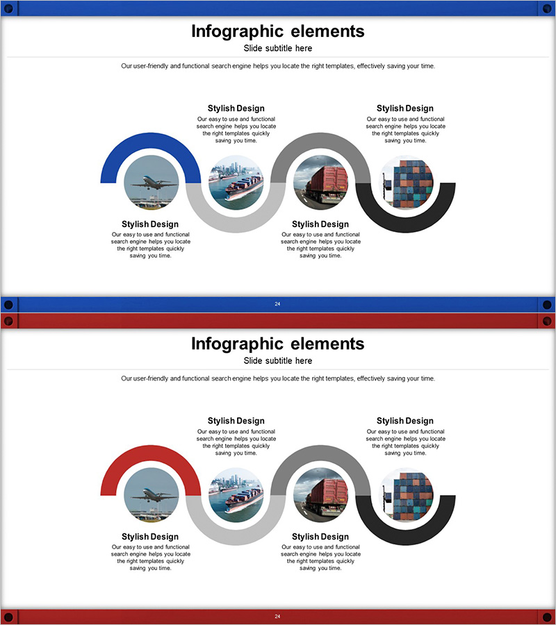 곡선 라인을 활용한 아이콘 흐름도 – 사업 영역 및 운영계획