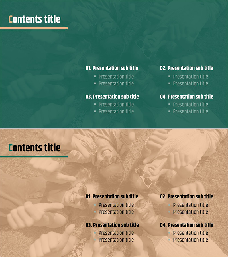 심플 & 모던 와이드 PPT 목차 – 직관적인 안내