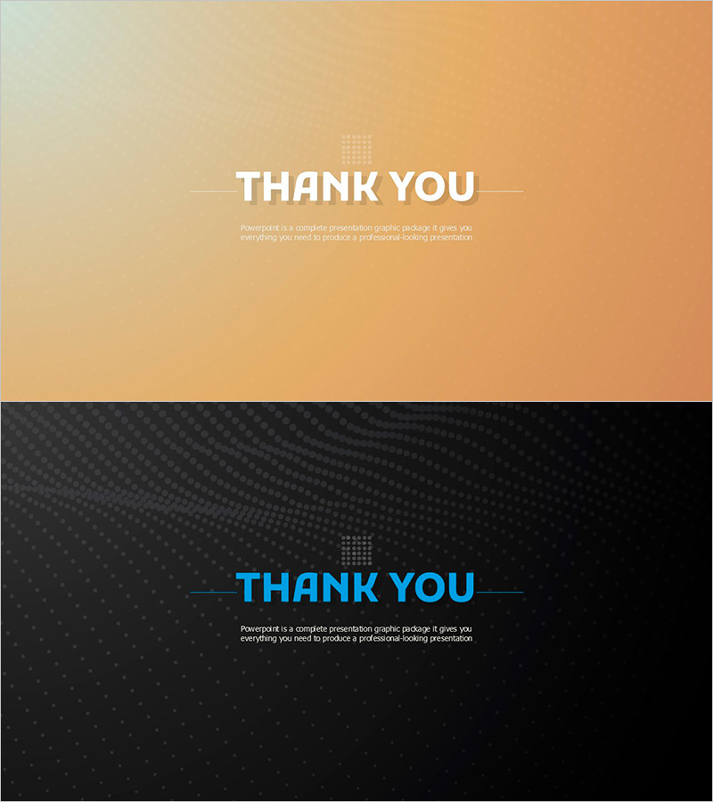 타이포 그라피 와이드 템플릿 엔딩표지 - 점 패턴과 컬러 조화