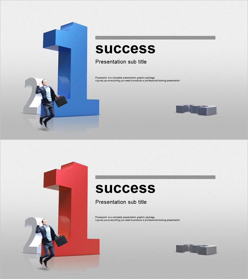 성공적인 비즈니스 넘버원 템플릿 표지