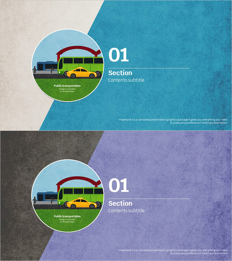 교통수단 템플릿 간지 - 모던하고 세련된 디자인